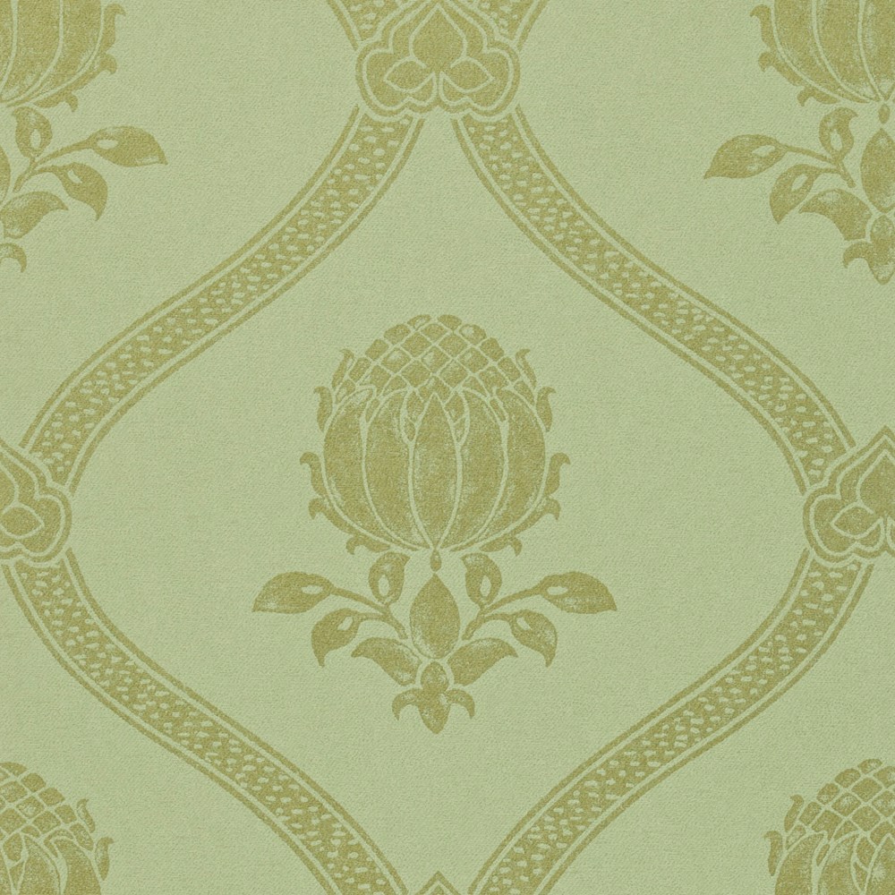 Granada Wallpaper 102 by Morris & Co in Eggshell White Gold